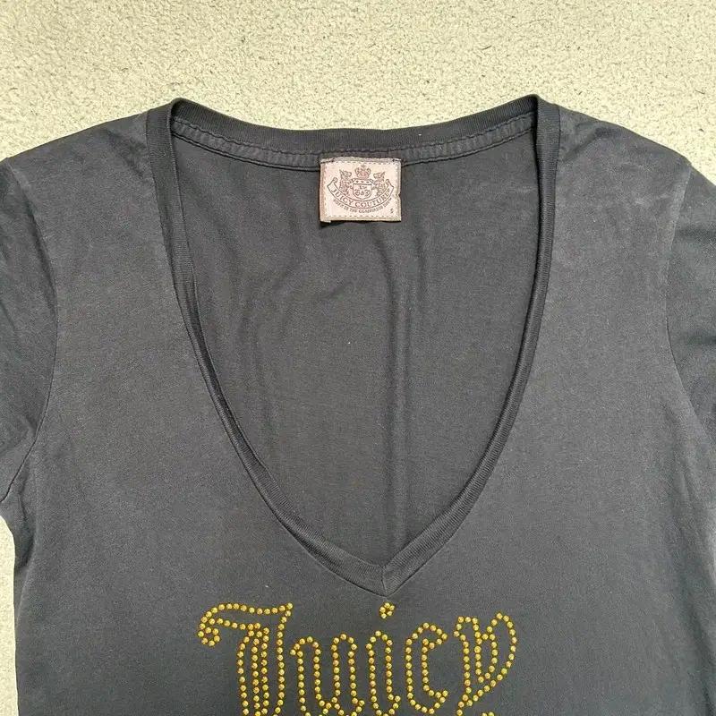 JUICY COUTURE Y2K 프린팅 반팔 티 블랙 S 5