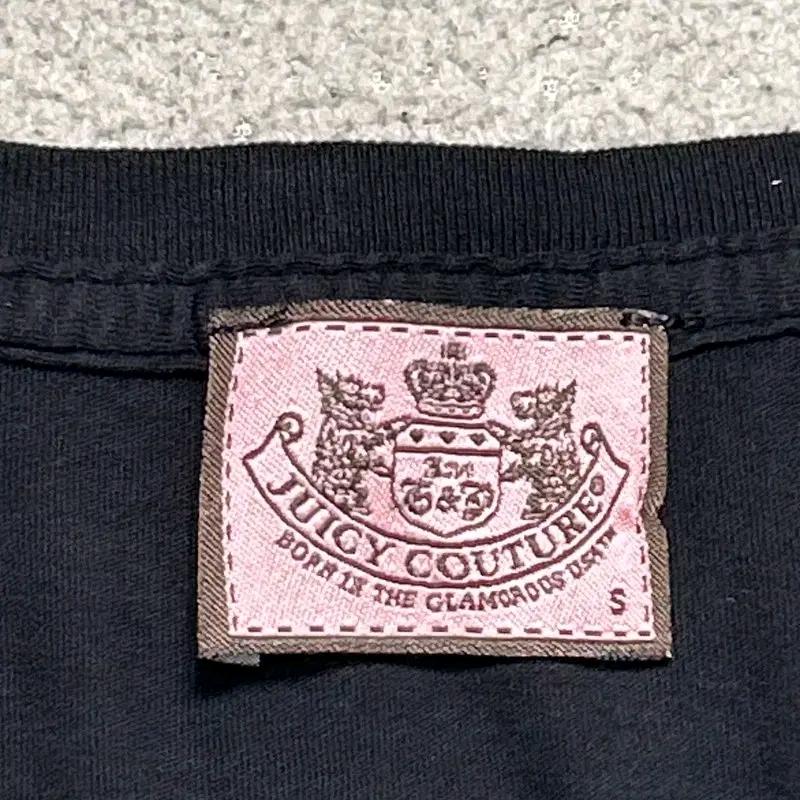JUICY COUTURE Y2K 프린팅 반팔 티 블랙 S 6
