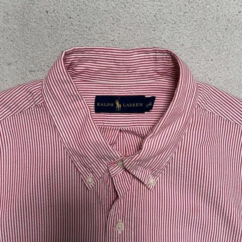 POLO RALPH LAUREN 시어서커 스트라이프 반팔 셔츠 XL 8