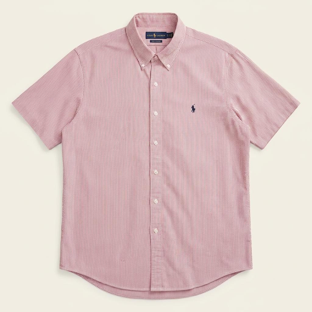 POLO RALPH LAUREN 시어서커 스트라이프 반팔 셔츠 XL 1