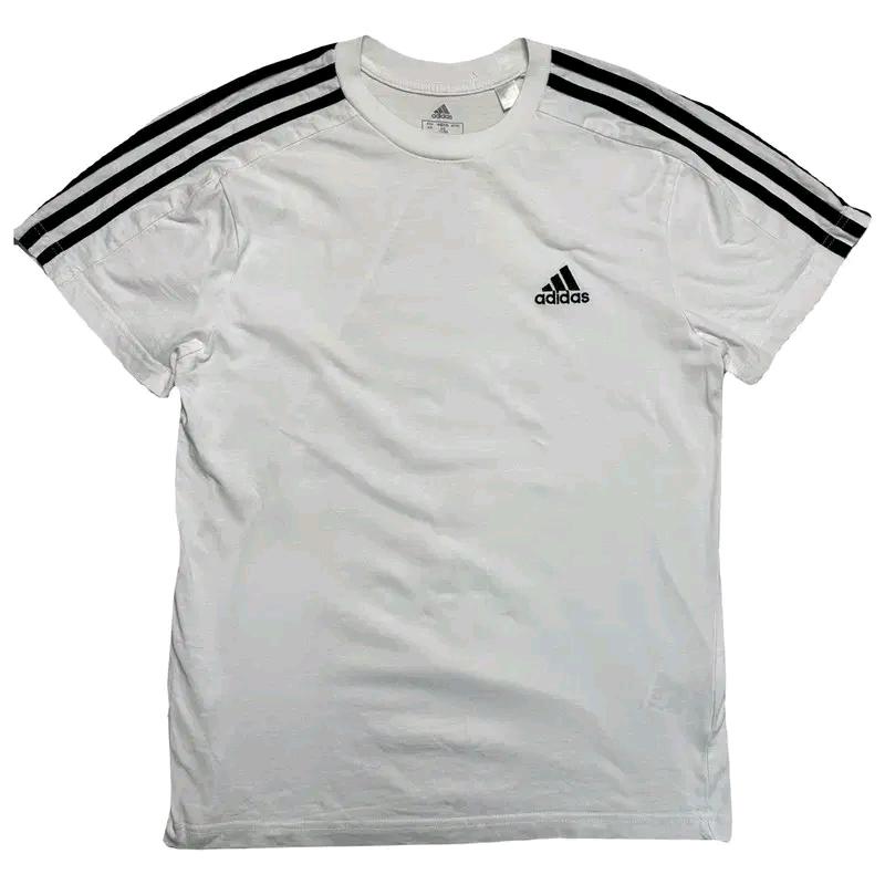 ADIDAS 3S 삼선 반팔티 화이트 S 2