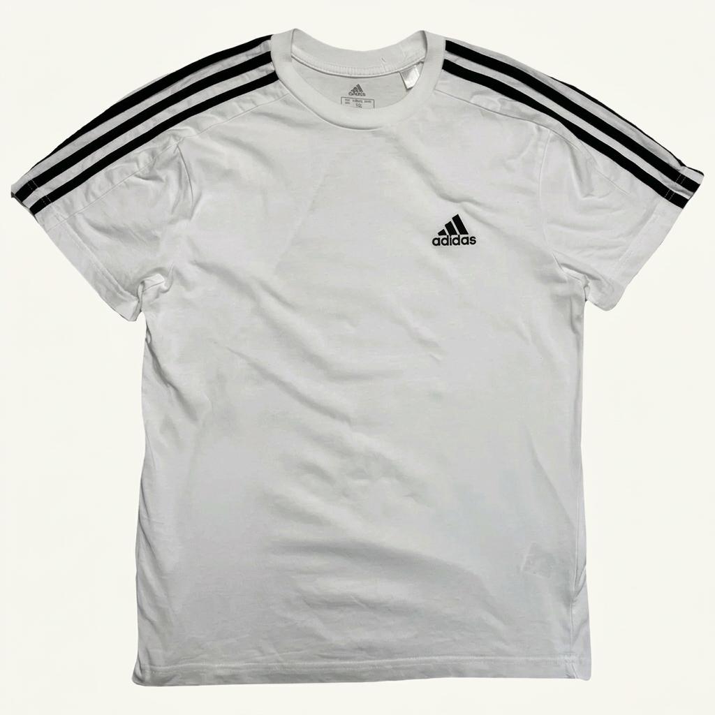 ADIDAS 3S 삼선 반팔티 화이트 S 1