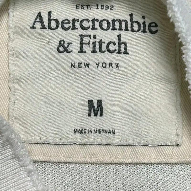 ABERCROMBIE & FITCH 헨리넥 반팔 티셔츠 화이트 M 7