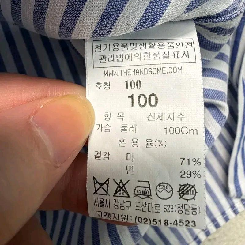 타임 옴므 비대칭 스트라이프 린넨 셔츠 100 6