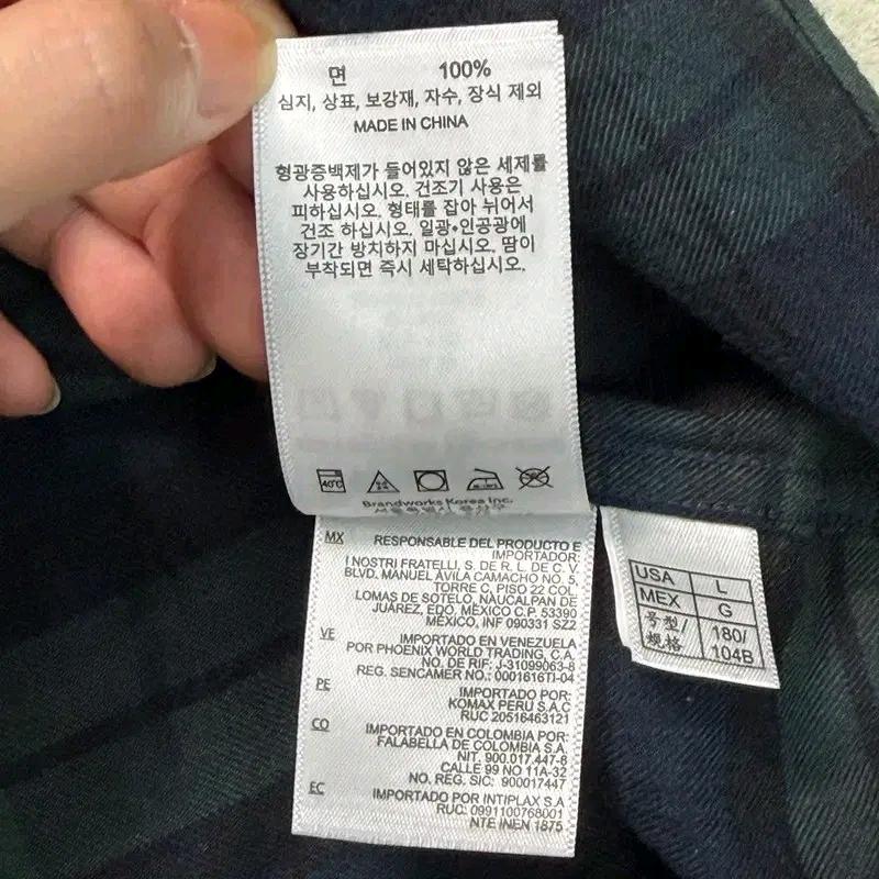 브룩스브라더스 타탄 체크 셔츠 그린 L 9
