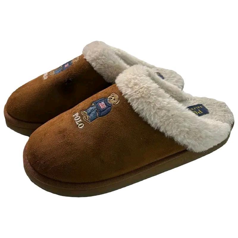 RALPH LAUREN 테디베어 스웨이드 스커프 브라운 230 2