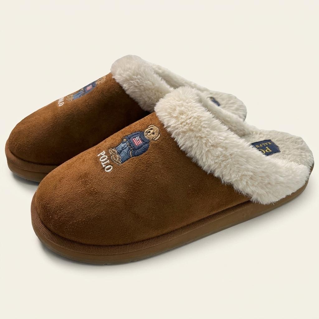 RALPH LAUREN 테디베어 스웨이드 스커프 브라운 230 1