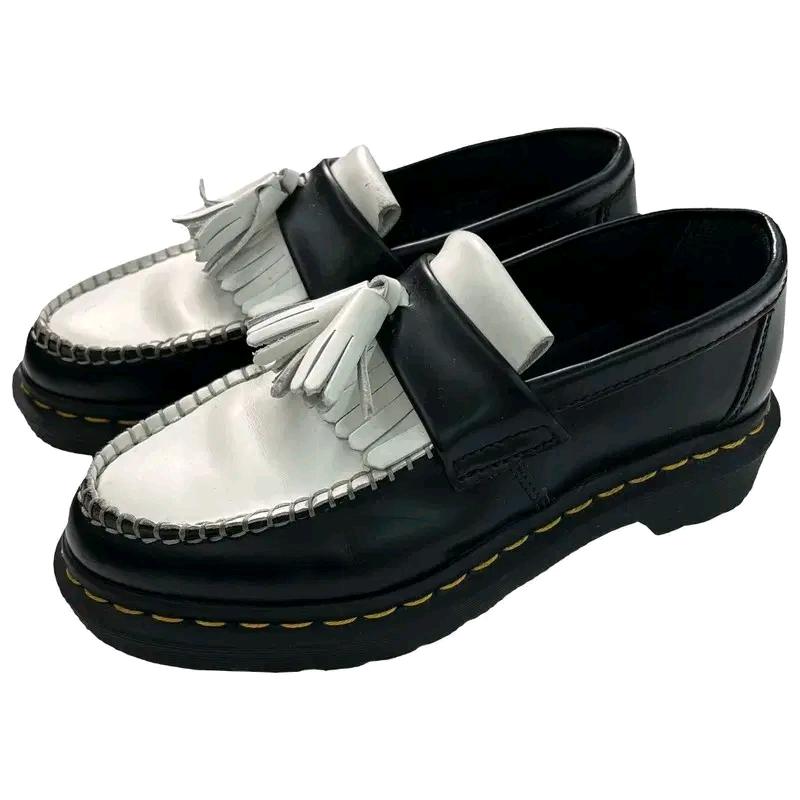 DR. MARTENS 아드리안 블랙-화이트 테슬로퍼 UK 3 2