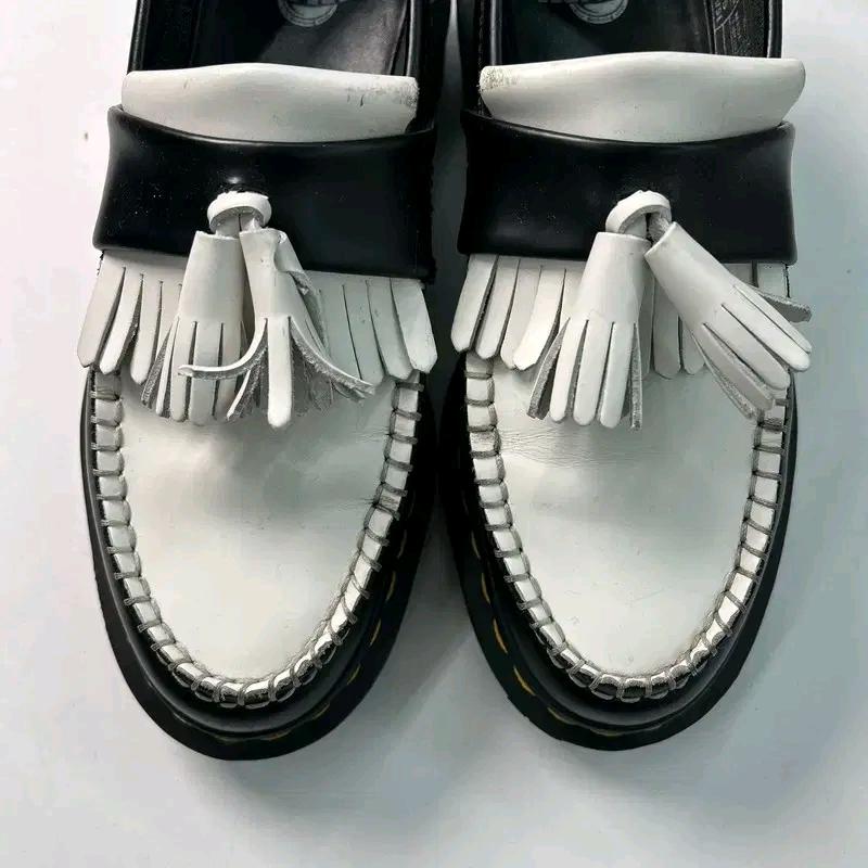 DR. MARTENS 아드리안 블랙-화이트 테슬로퍼 UK 3 5
