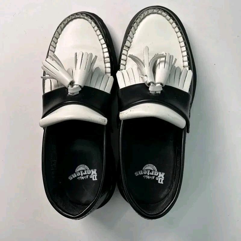 DR. MARTENS 아드리안 블랙-화이트 테슬로퍼 UK 3 6