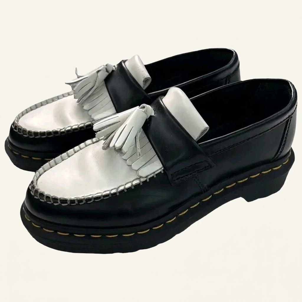 DR. MARTENS 아드리안 블랙-화이트 테슬로퍼 UK 3 1