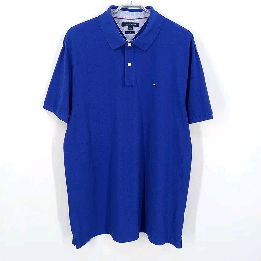 타미힐피거 남성 여름 커스텀핏 카라반팔티 블루XL (HU45254) 2