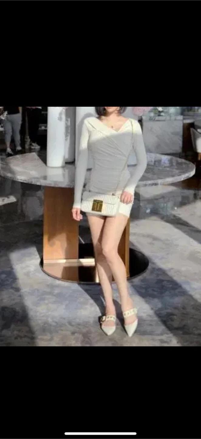 아이보리 셔링 미니 원피스 엠사이즈 7