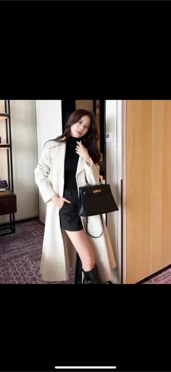 아이보리 롱 코트 10