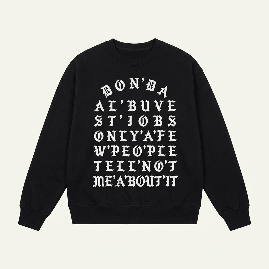 빈티지 칸예 웨스트 DONDA 앨범 머천다이즈 맨투맨 H3124 1