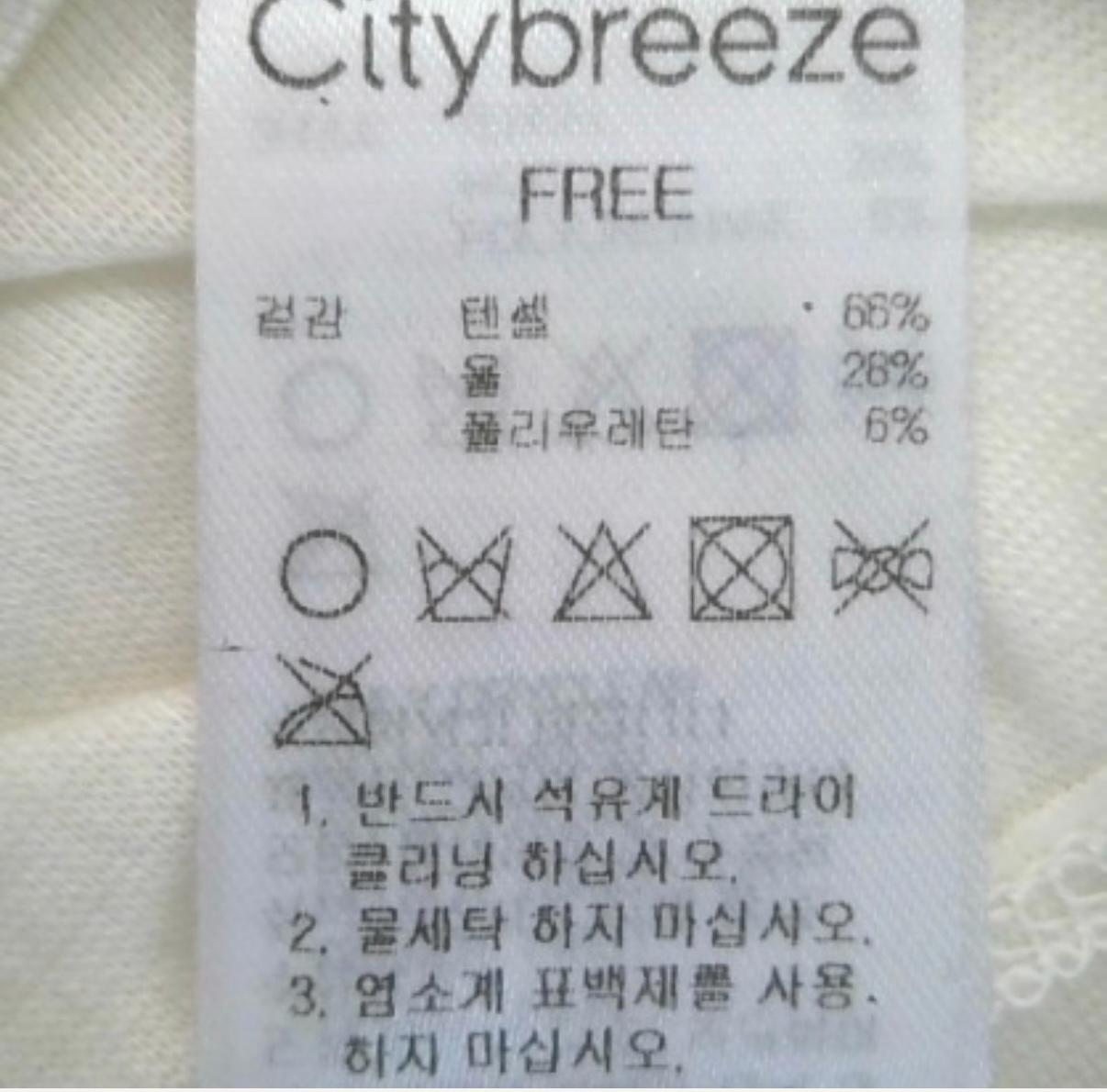 시티브리즈 레터링 시스루 긴팔 티셔츠 아이보리 3