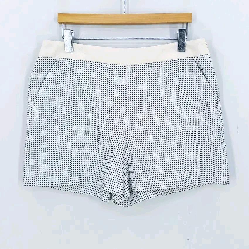르꼴레뜨 여성 여름 체크 옆지퍼 핫팬츠 화이트 (HU45276) 2