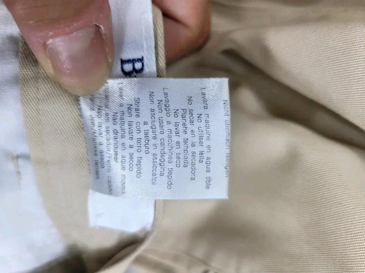 (정품)버버리 핀턱 와이드 핏 치노 팬츠 10