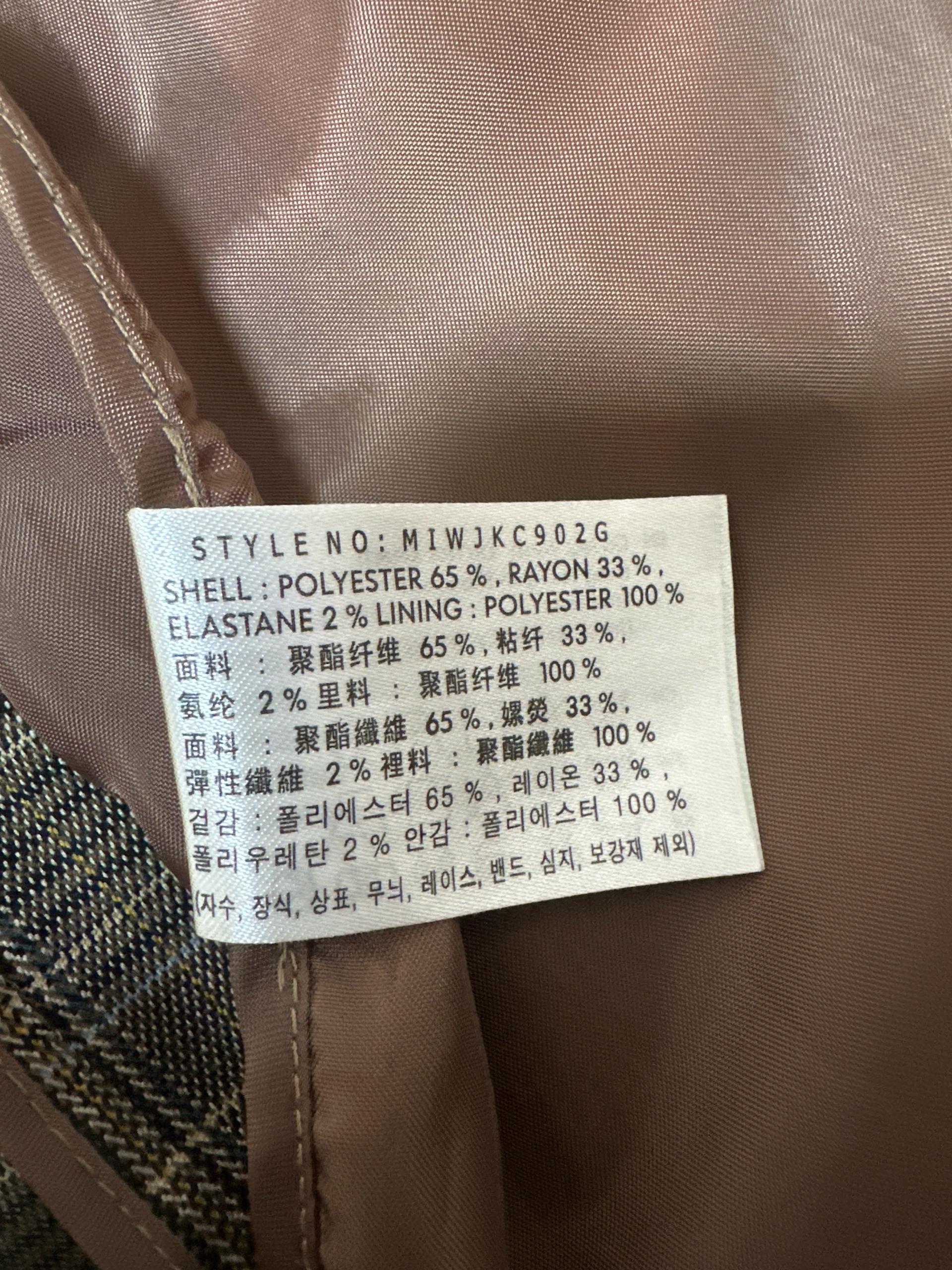 미쏘 체크 크롭 싱글 재킷 3