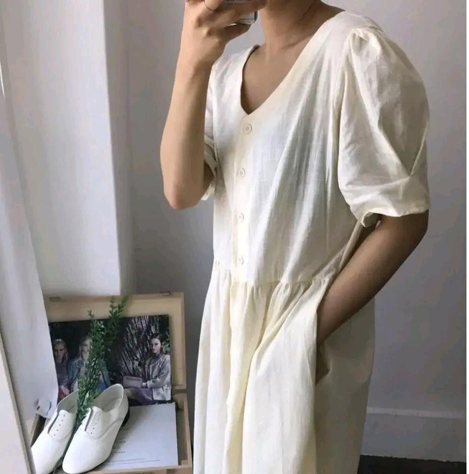 단추오픈린넨원피스L110 3