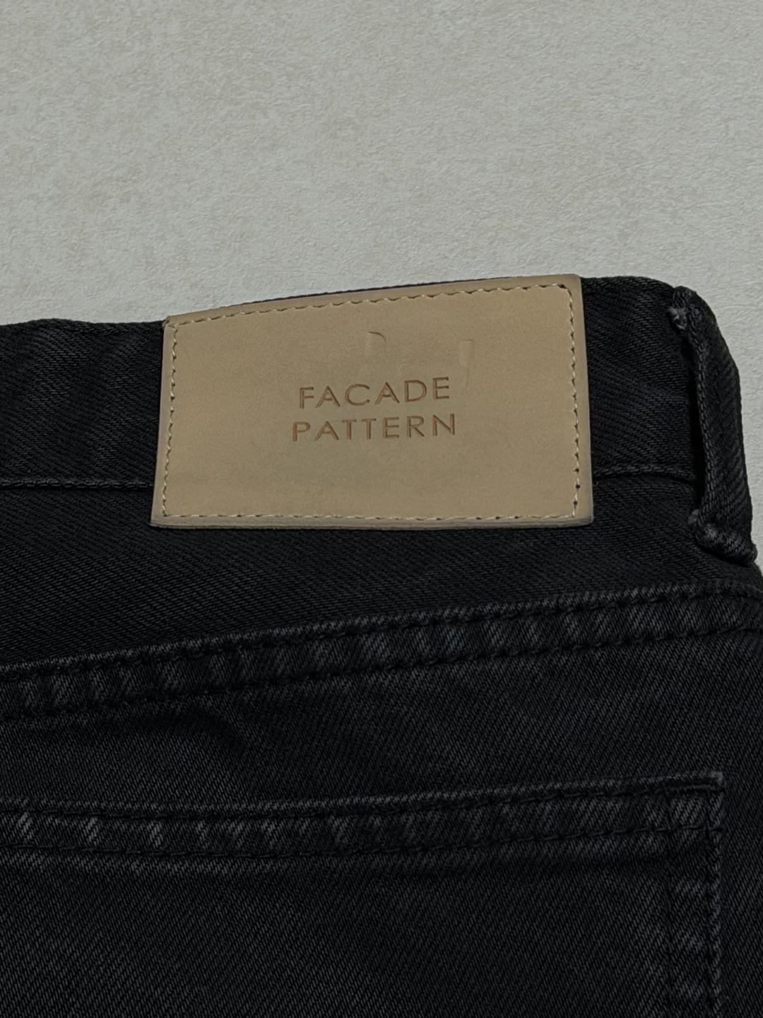 FACADE PATTERN 블랙 데님 팬츠 XS 파사트패턴 클래식데님 빈티지블랙 6