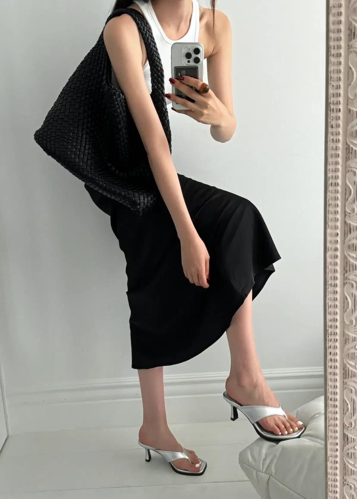 #1141 쪼리힐 5.5cm 샌들 슬리퍼 240 화이트 8