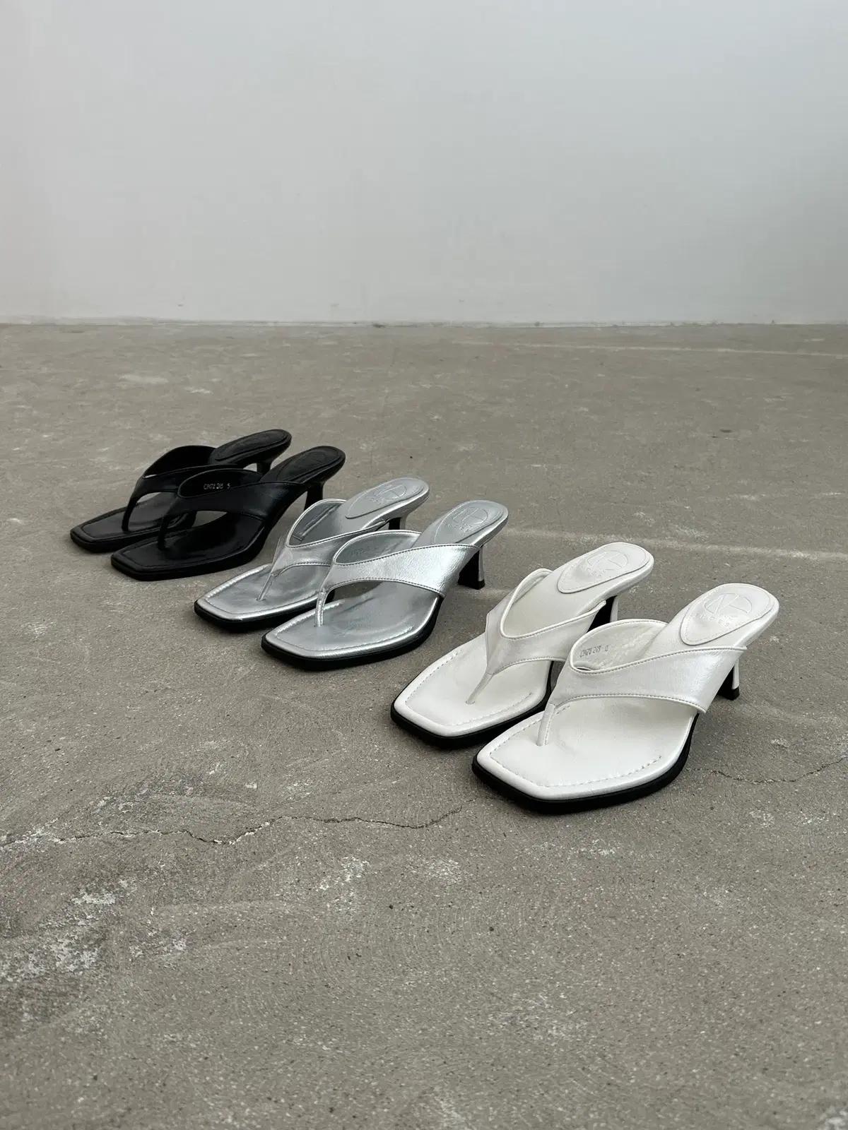 #1141 쪼리힐 5.5cm 샌들 슬리퍼 240 화이트 3