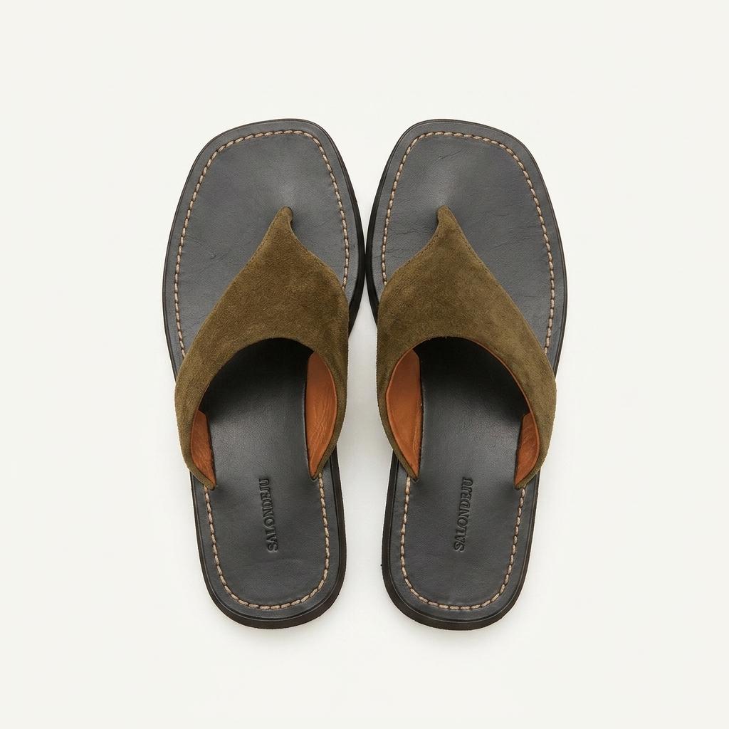 살롱드쥬 Boy sandal  카키 1