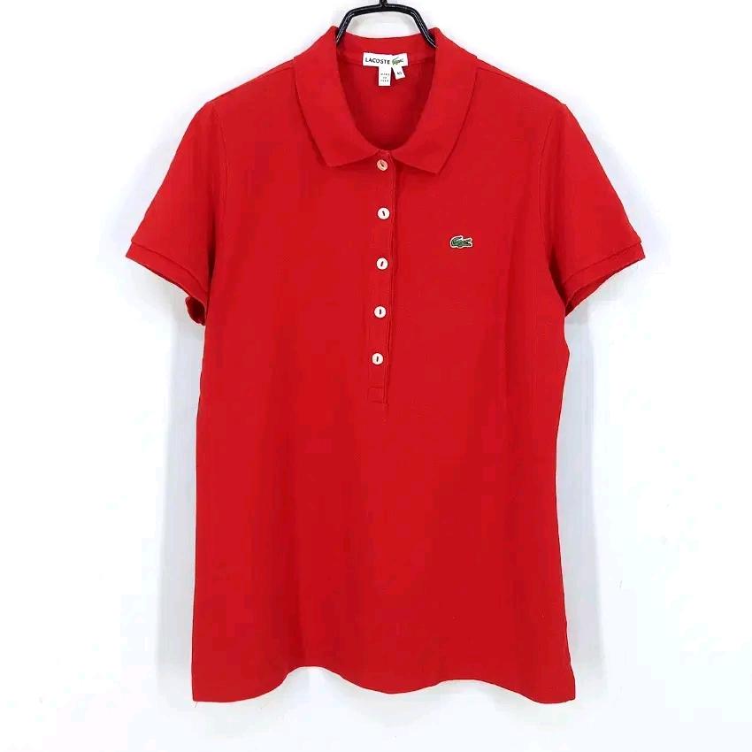 라코스테 여성 여름 슬림핏 카라반팔티 레드 (HU45306) 2