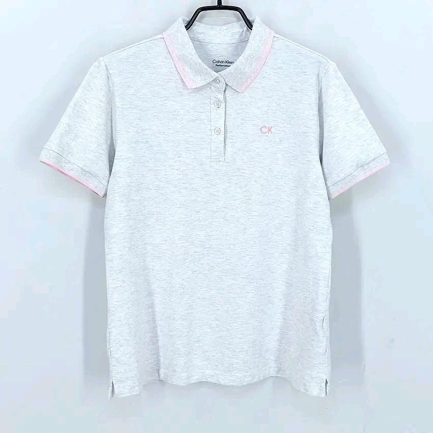 캘빈클라인 여성 여름 로고자수 카라반팔티 백멜란지 (HU45307) 2