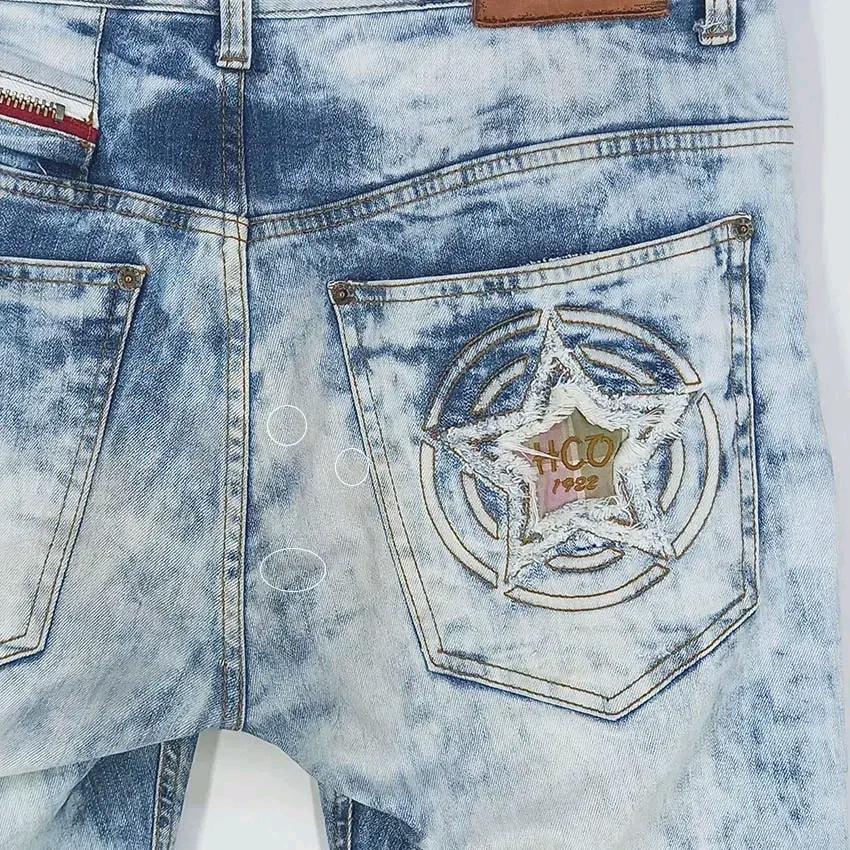HCO1922 남성 돌청 스판끼 데님반바지 연청L (HU39645) 7