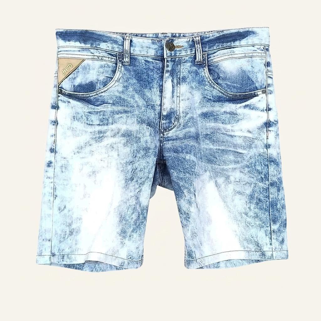 HCO1922 남성 돌청 스판끼 데님반바지 연청L (HU39645) 1