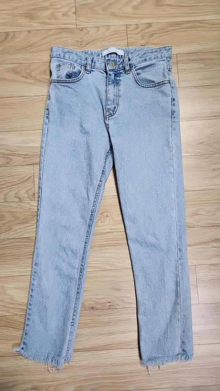 리미티드 빈티지 컷오프 연청 데님 팬츠 3