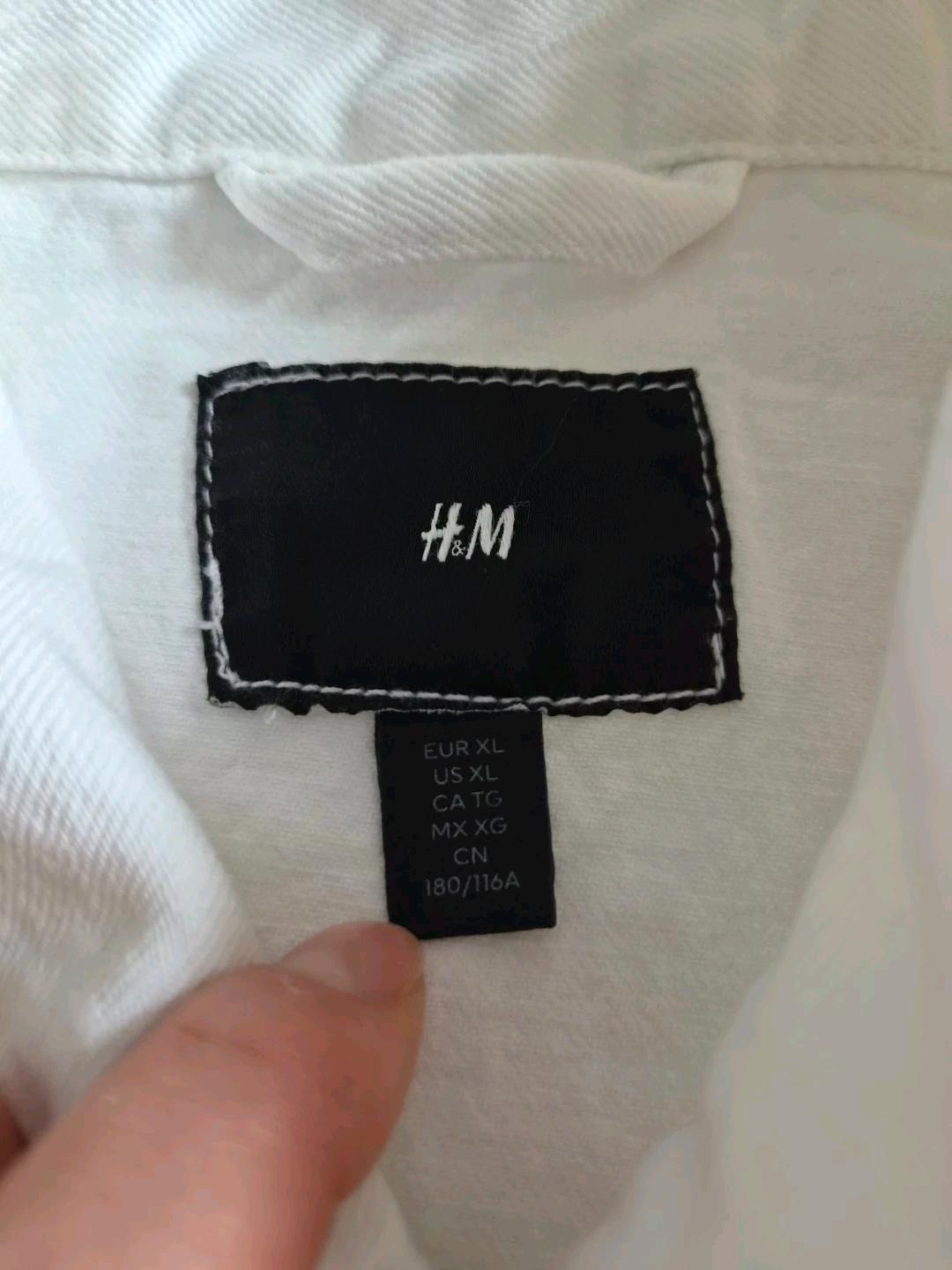 H&M 화이트 데님 자켓 XL 3