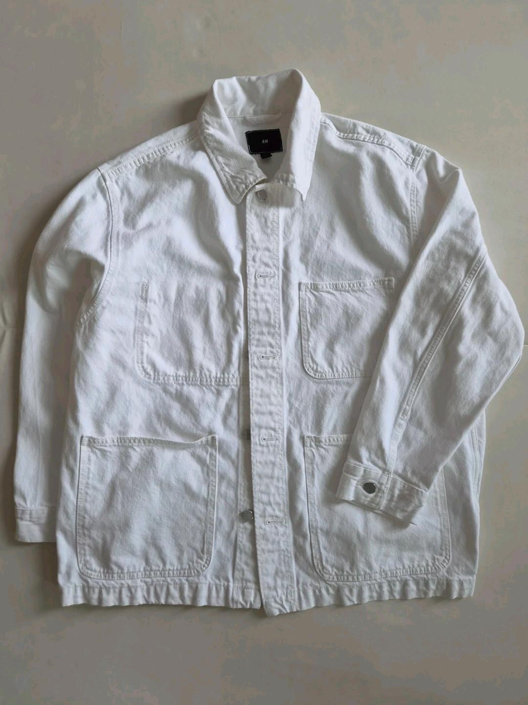 H&M 화이트 데님 자켓 XL 2