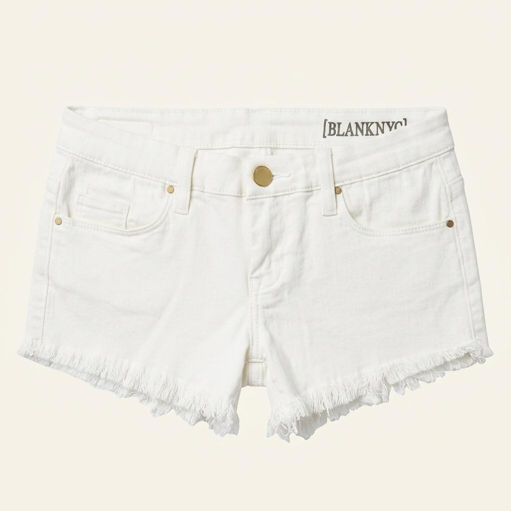 [BLANKNYC] 블랭크엔와이씨 화이트 컷오프 데님 팬츠