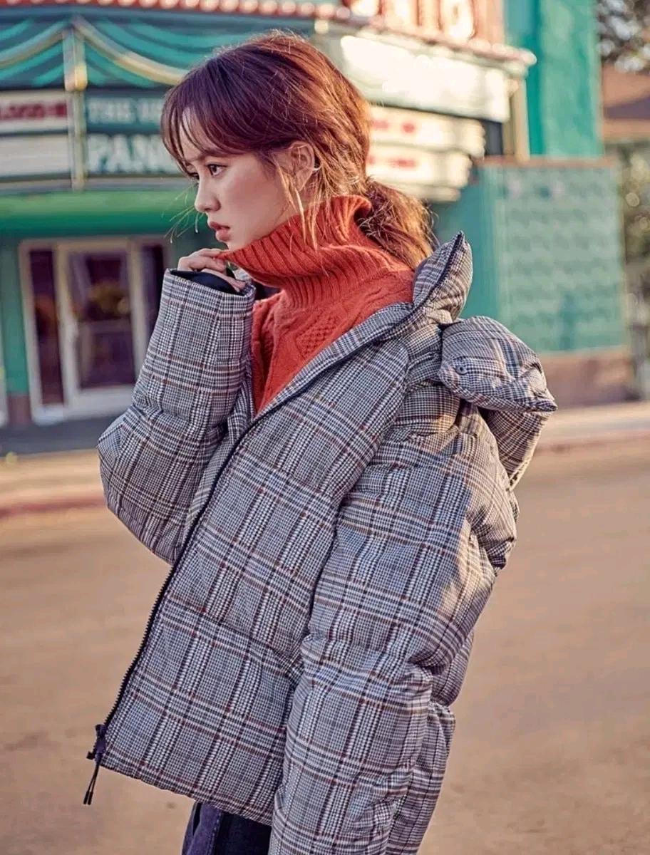 HUM 체크패딩 2