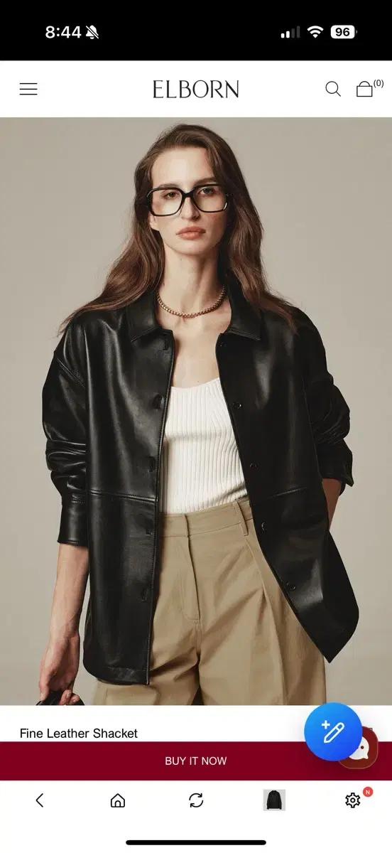 엘보른 레더 셔켓 Fine Leather Shacket 34 6