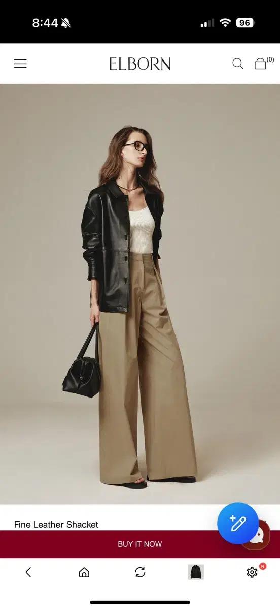 엘보른 레더 셔켓 Fine Leather Shacket 34 8
