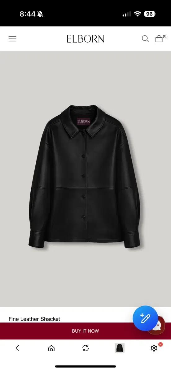 엘보른 레더 셔켓 Fine Leather Shacket 34 10