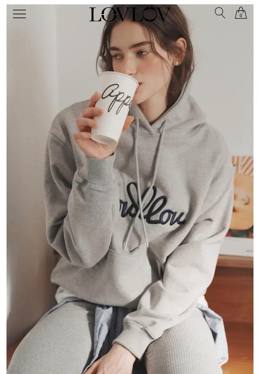 로브로브 그레이 후드티 lovlov 4