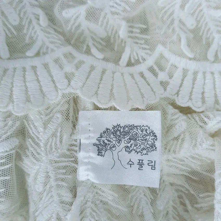 수풀림 여성 여름 자수 시스루블라우스 아이보리 (HU45344) 6