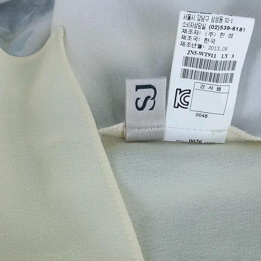 SJSJ 여성 여름 뒤블랙이중 반팔블라우스 크림88-165 HU45349 6