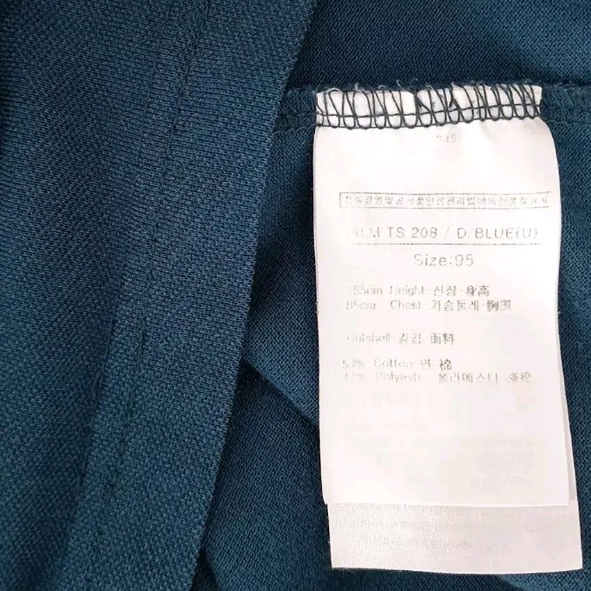루이까스텔 남성 여름 약스판 반집업 반팔티 블루95 (HU45370) 6