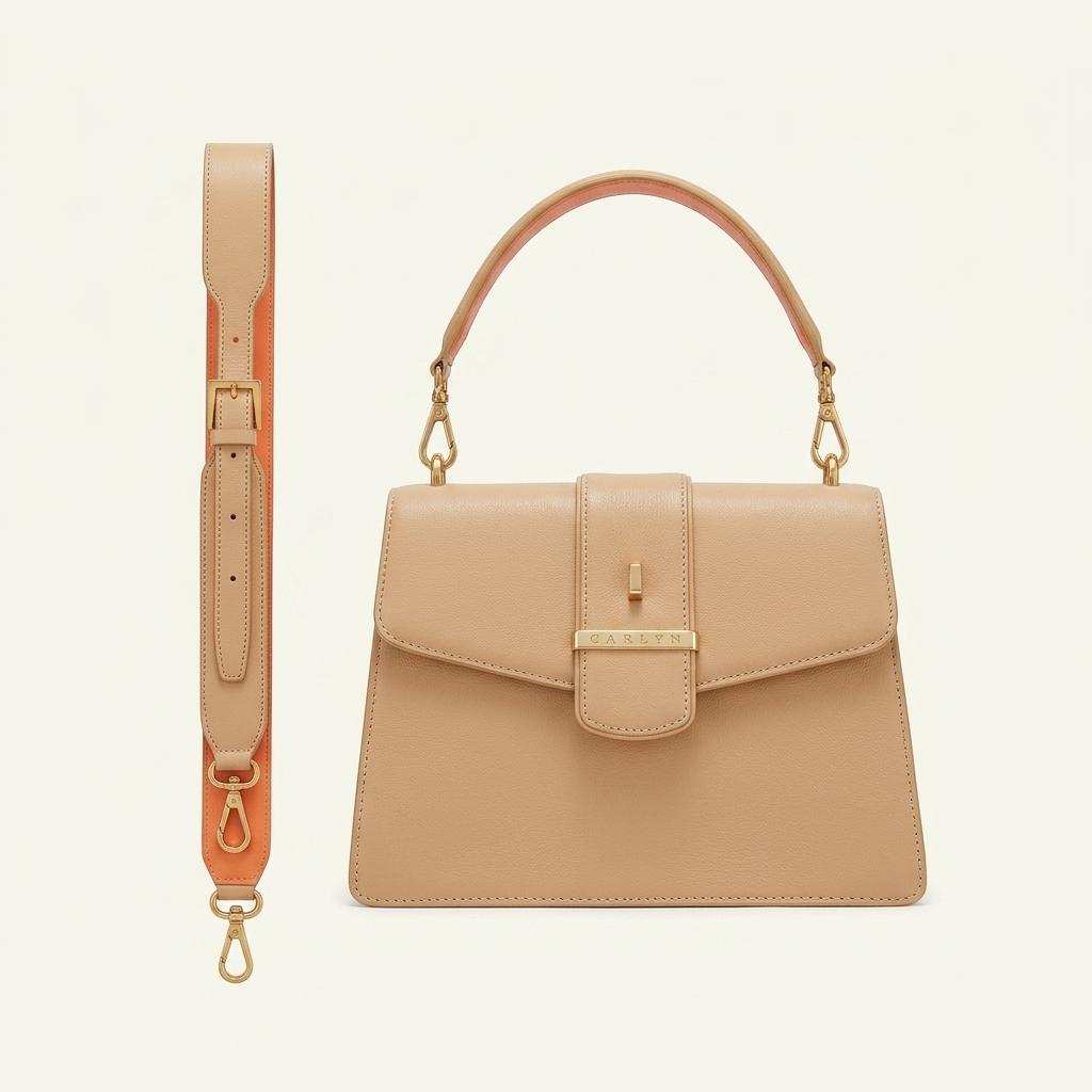 칼린 가죽 숄더백 베이지 1