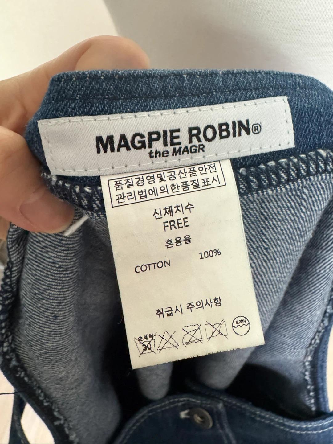 (ALAND제품) MAGPIE ROBIN 데님 멜빵 원피스 3