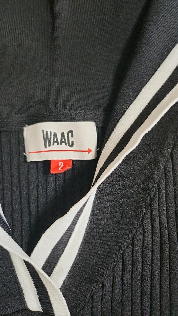 WAAC 와이드 스트라이프 골지 반팔 니트 3