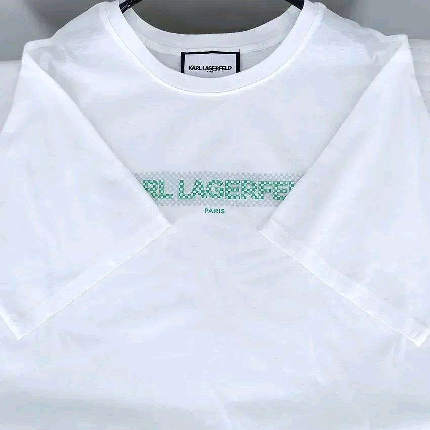 칼라거펠트 여성 여름 프린팅 라운드반팔 화이트100 (HU45388) 4