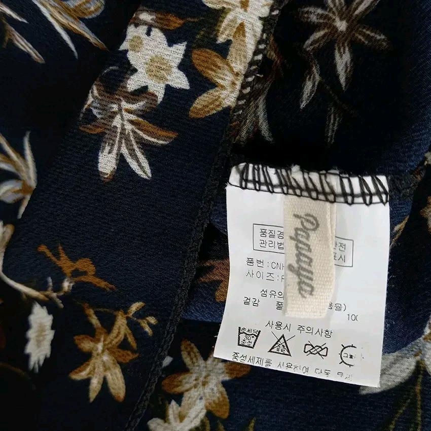 파파야 여 여름 상단비침 팔뚝노출 블라우스 네이비F(HU45395) 6