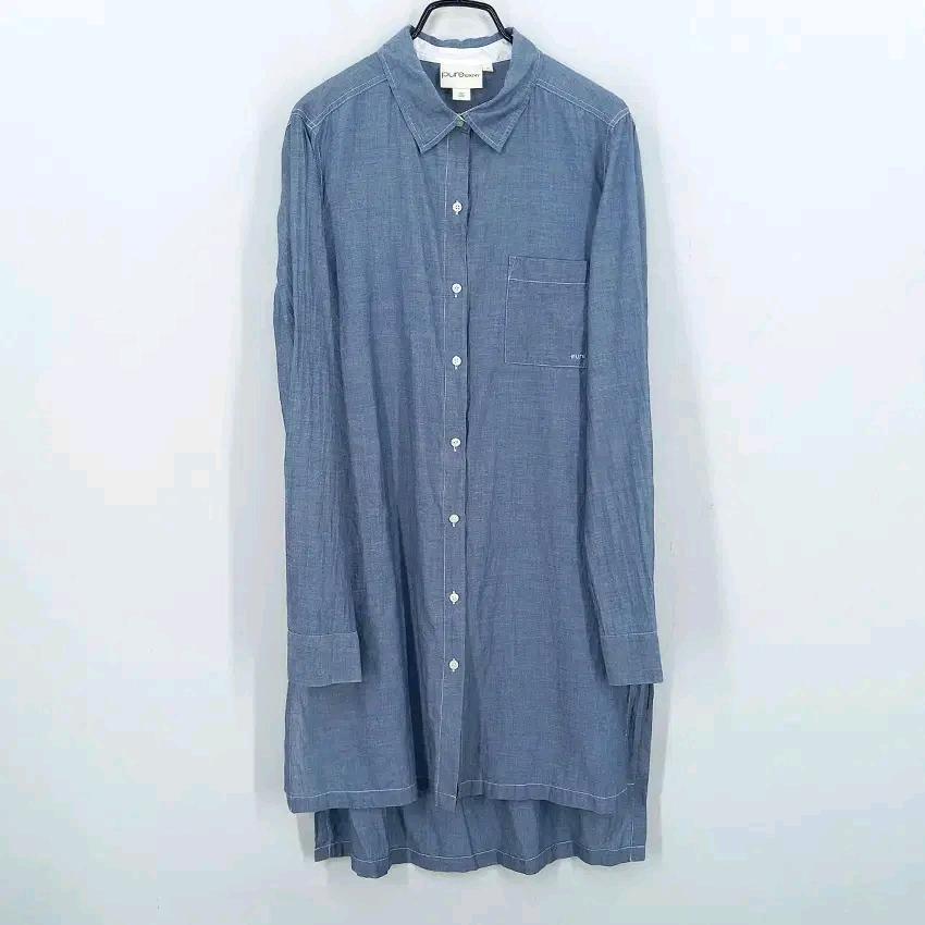 DKNY 여성 여름 긴팔롤업 롱셔츠 톤다운블루85 (HU45399) 2